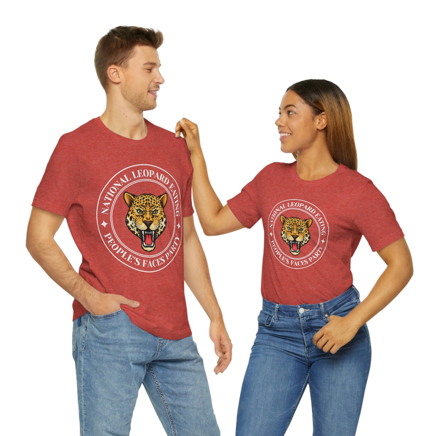 Leopard Eating Faces. Unisex Political T-Shirt