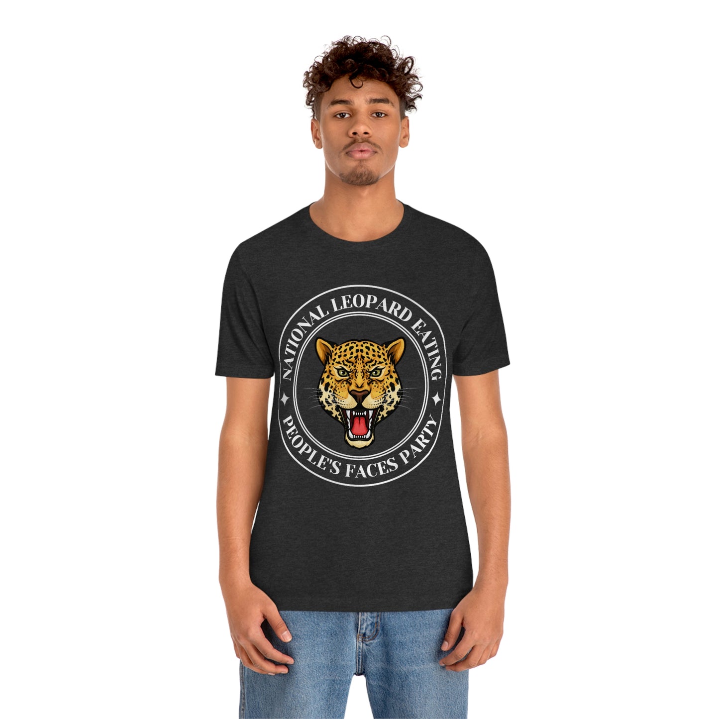 Leopard Eating Faces. Unisex Political T-Shirt