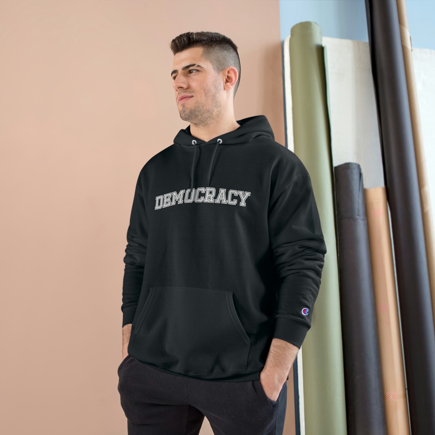 Champion of Democracy. Unisex Champion Hoodie