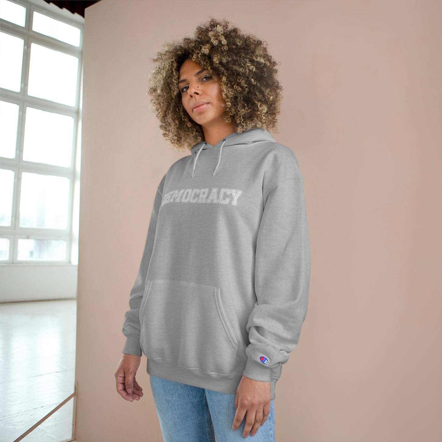 Champion of Democracy. Unisex Champion Hoodie