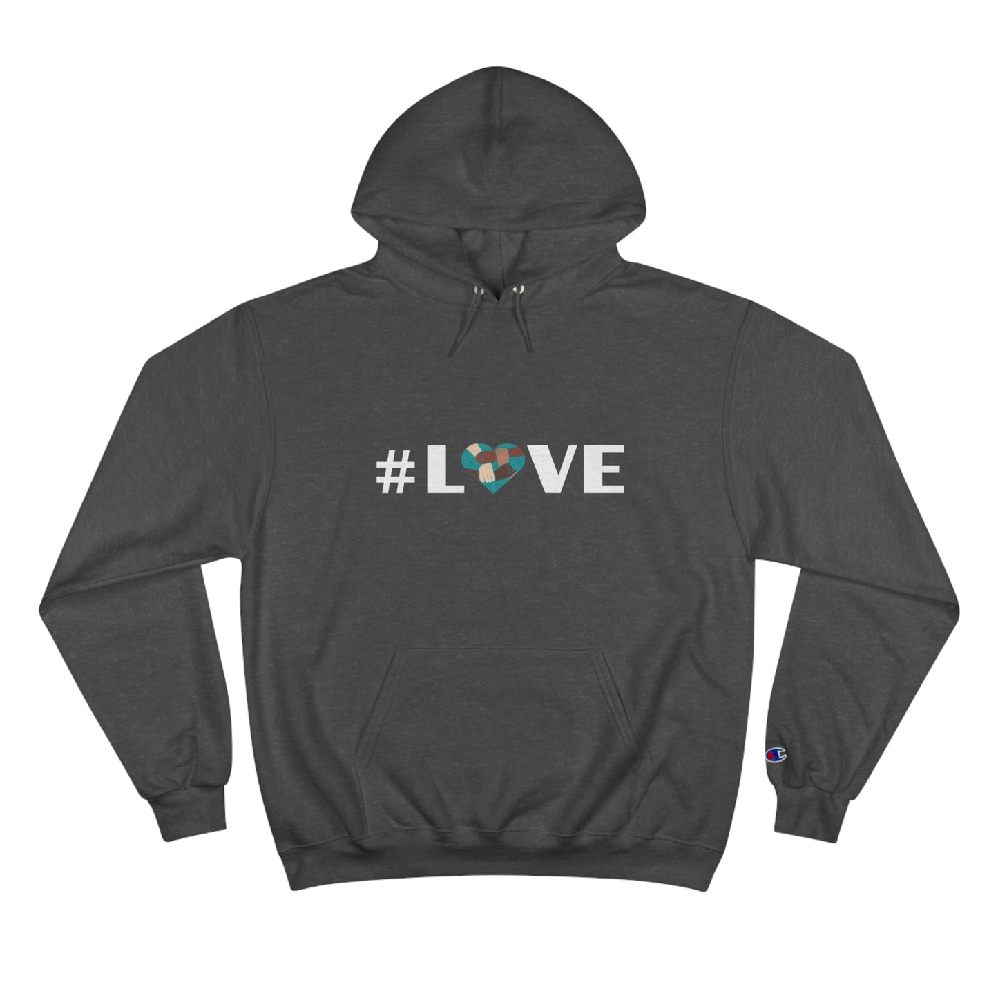 Love & Unity Heart. Unisex Champion Hoodie