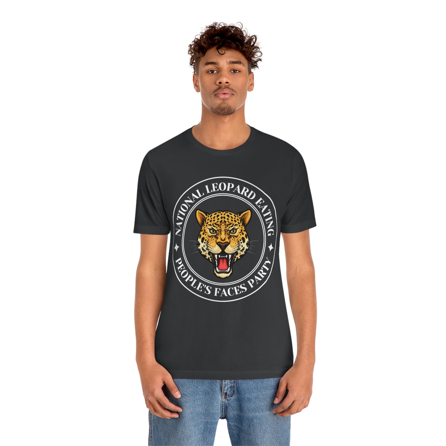 Leopard Eating Faces. Unisex Political T-Shirt