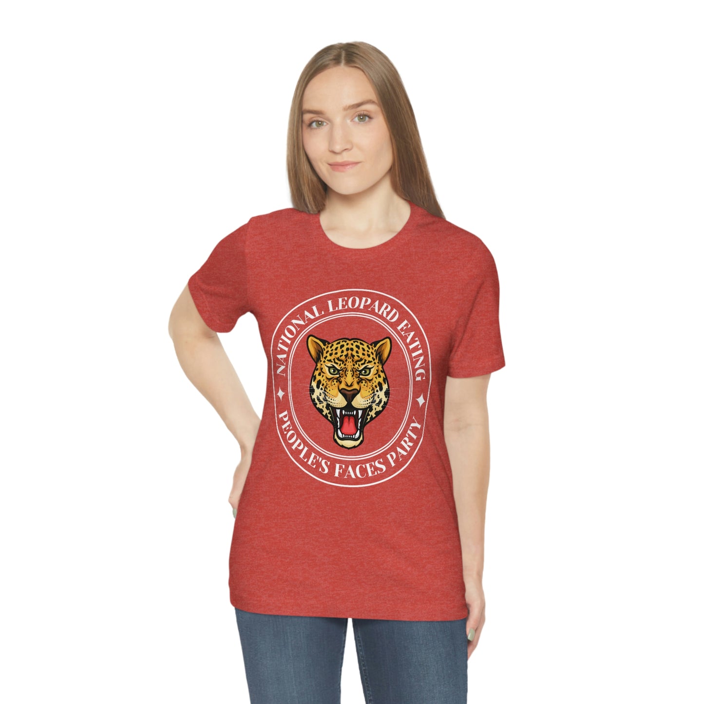 Leopard Eating Faces. Unisex Political T-Shirt