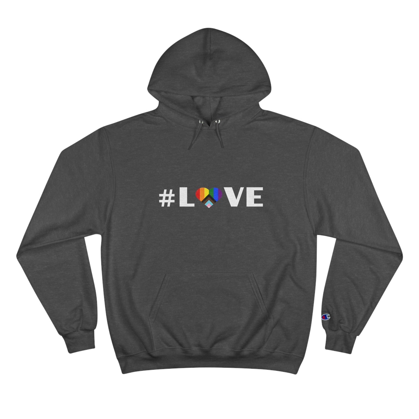 Love & Unity Heart. Unisex Champion Hoodie.