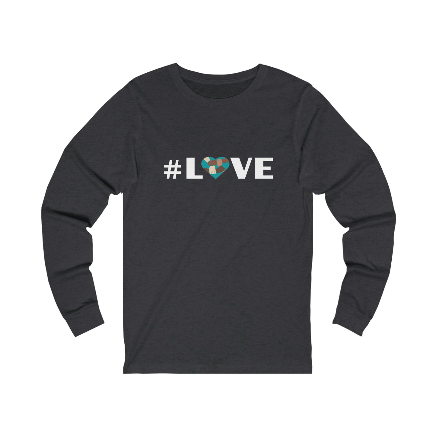 Love & Unity Heart. Unisex Long-Sleeve Tee