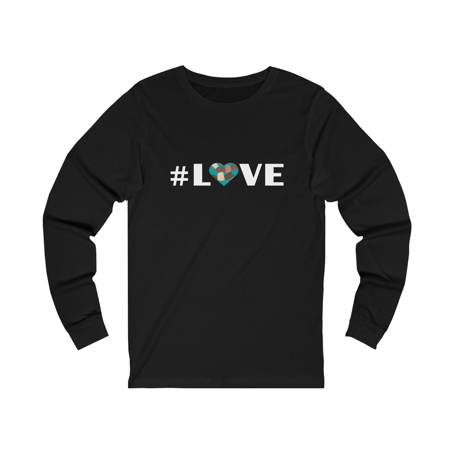 Love & Unity Heart. Unisex Long-Sleeve Tee