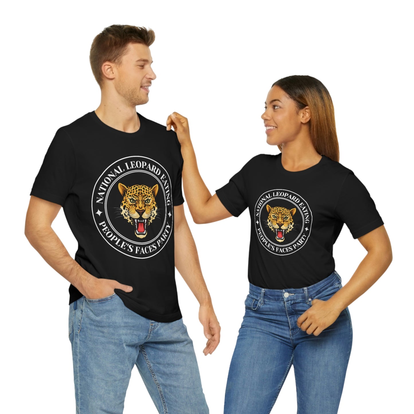 Leopard Eating Faces. Unisex Political T-Shirt