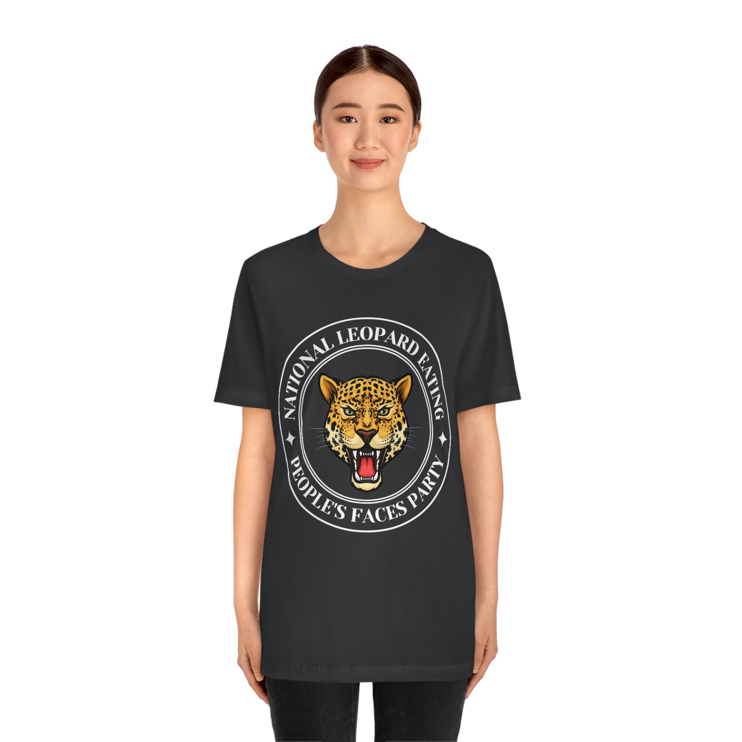 Leopard Eating Faces. Unisex Political T-Shirt