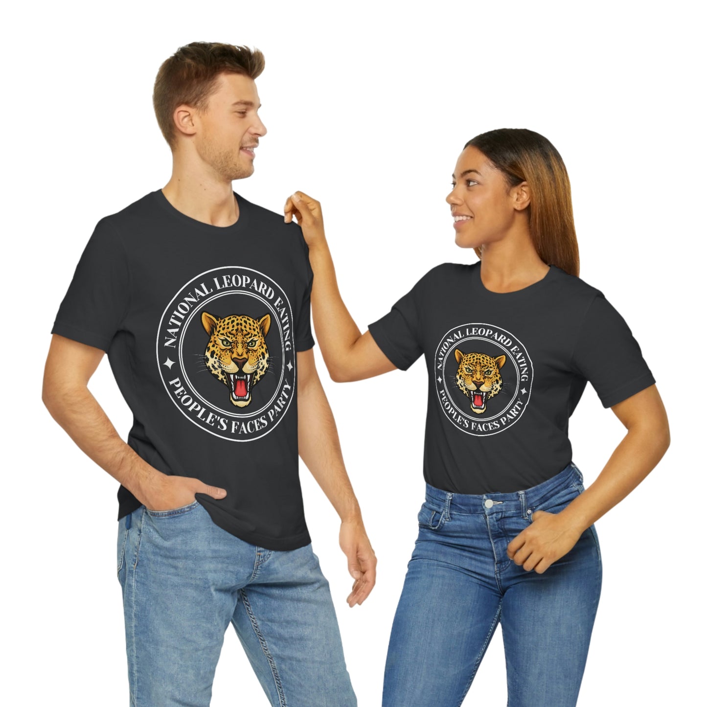 Leopard Eating Faces. Unisex Political T-Shirt