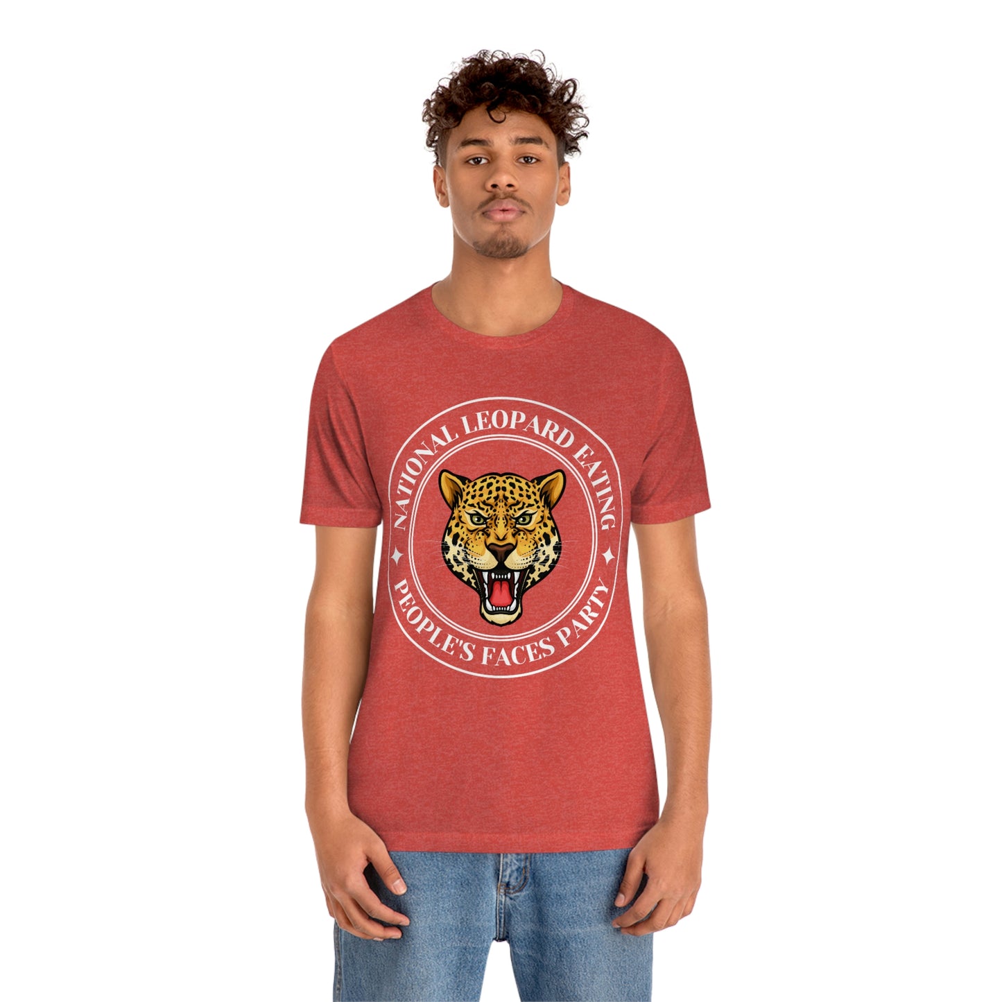 Leopard Eating Faces. Unisex Political T-Shirt