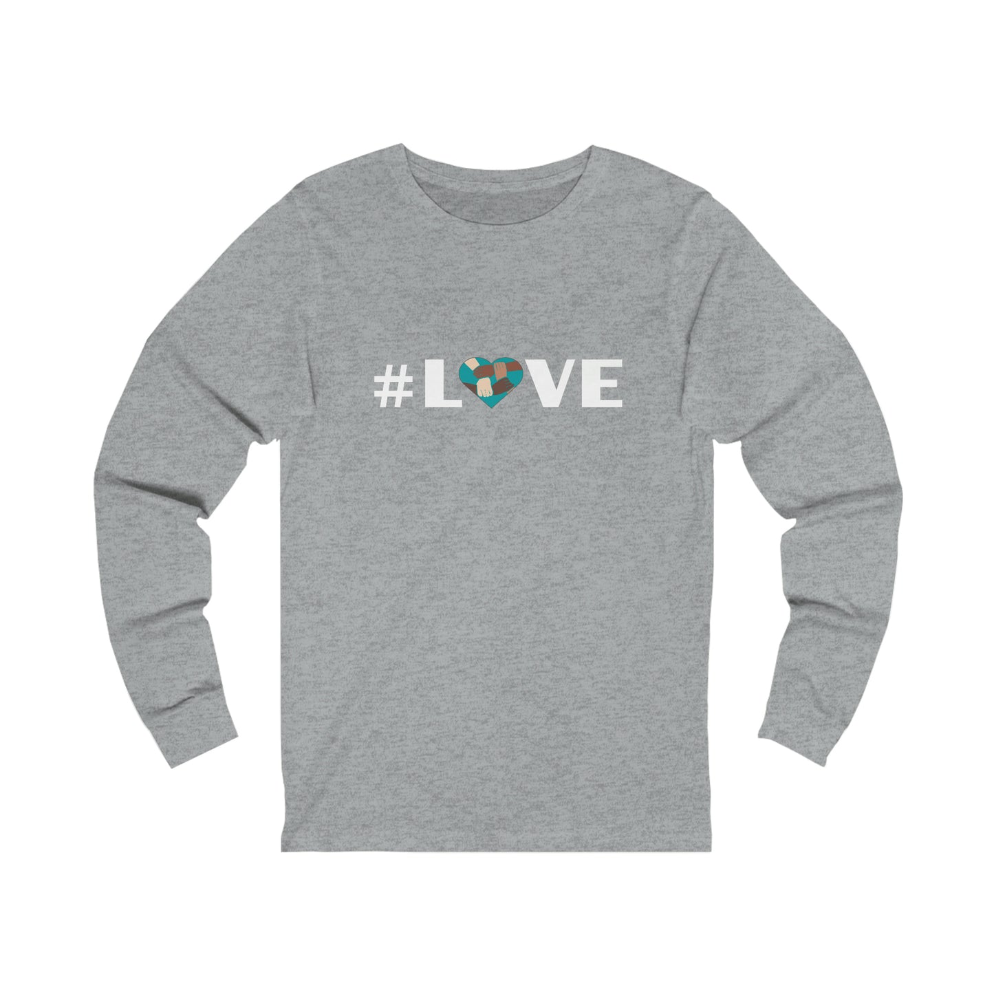 Love & Unity Heart. Unisex Long-Sleeve Tee