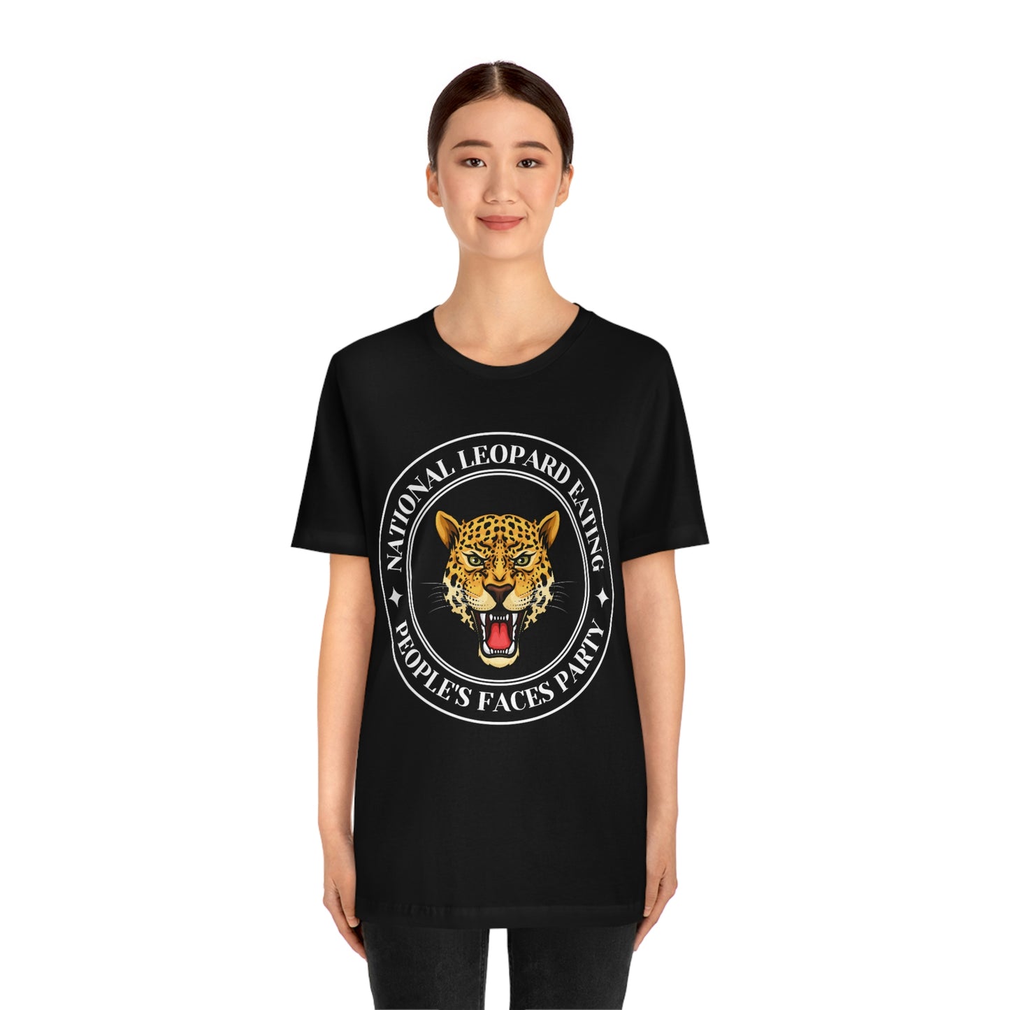 Leopard Eating Faces. Unisex Political T-Shirt